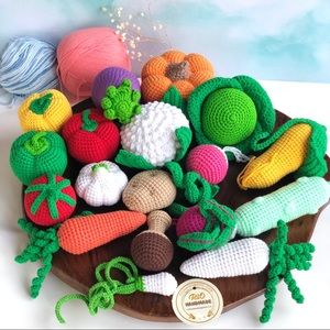 Crochet play vegetables set (5pcs)